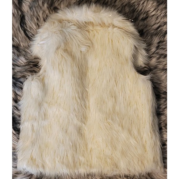 Takara Girl's Faux Fur Vest Sz L - Picture 4 of 8